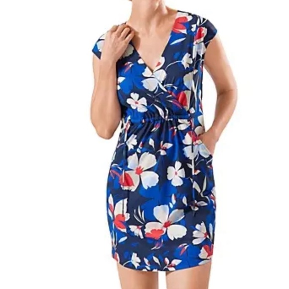 Tommy Bahama Women's Multicolored Alicia Flower Island Zone Dress Size L - Picture 1 of 7